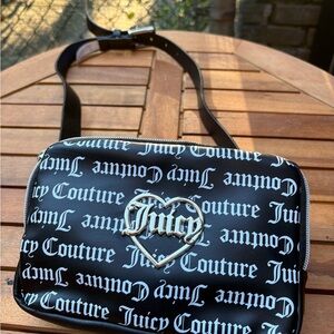 Juicy Couture Black and White Logo Crossbody Bag